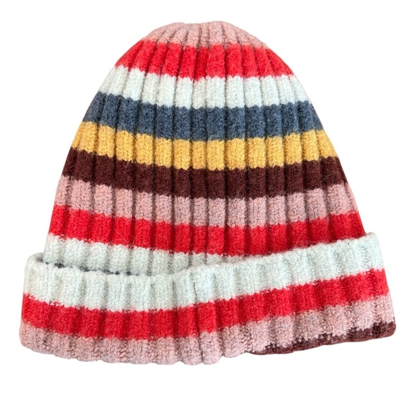 Madewell Merino Wool/Alpaca Blend Striped Beanie OS - Picture 3 of 4